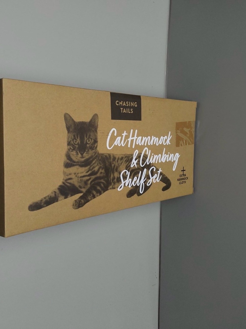 Chasing Tails Cat Wall Shelves Set with Scratch Board & Hammock